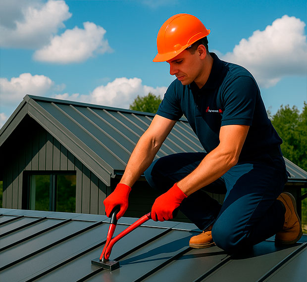 Монтаж фальцевой кровли в Пскове