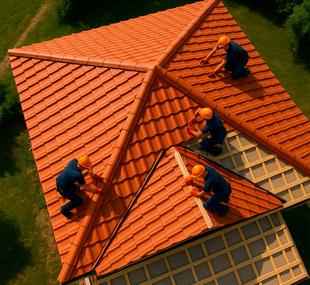 Монтаж 3-скатной крыши в Пскове