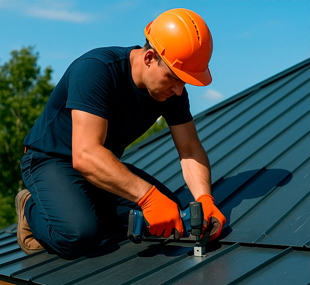 Ремонт металлической кровли в Пскове